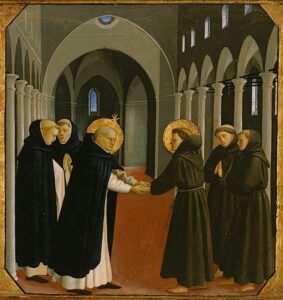 Fra Angelico: Stretnutie sv. Dominika a sv. Františka
